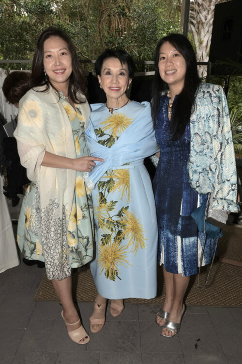 Margaret Mary Moy, Josie Wang, and Joyce Choi at Splendor in the Garden 2025 at Fairchild Gardens