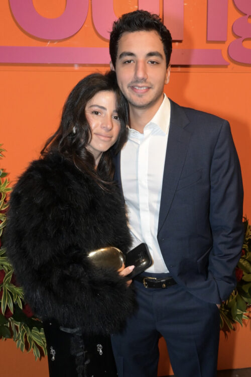 Sarah Akiba and Adam Benaim at the YoungArts Miami Gala 2025 at the Rubell Museum