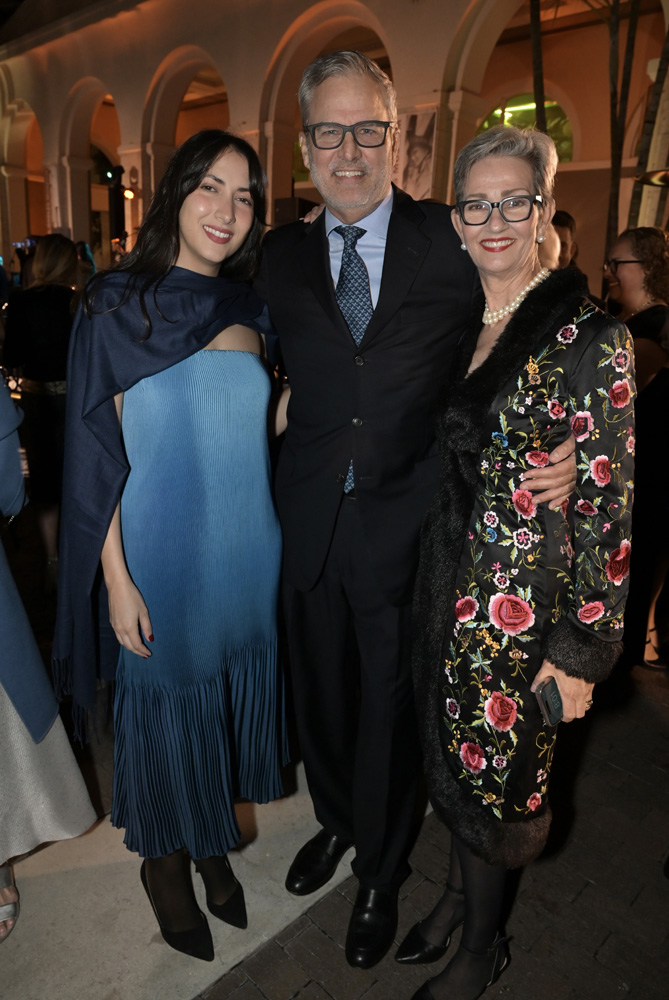 Anna Baez-Daly, Peter Thomson, and Meg Daly, at the Centennial Gala at the Coral Gables Museum